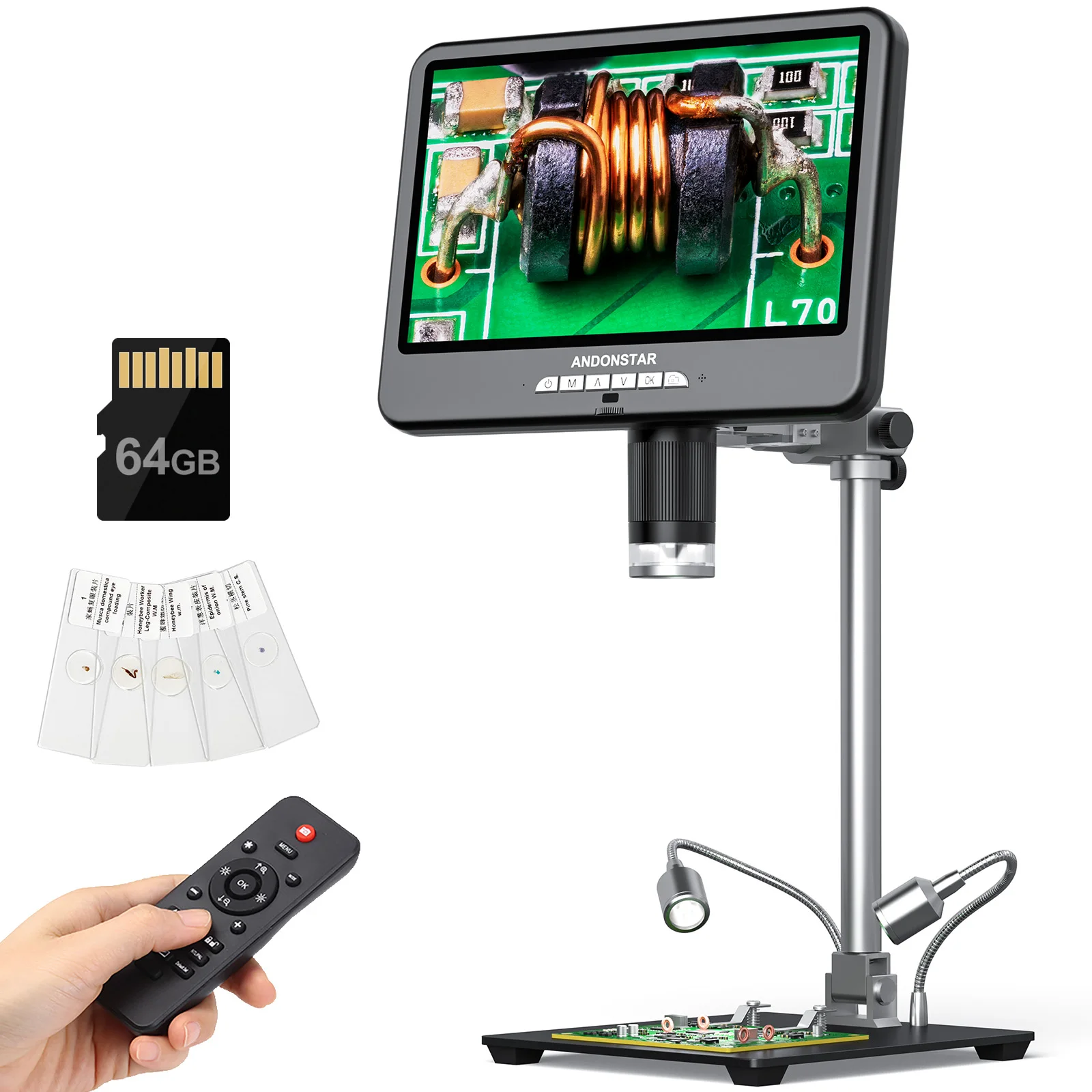 Electronics Repair Microscope - Microscopio Digital Andonstar AD210S-Pro 4K 60FPS