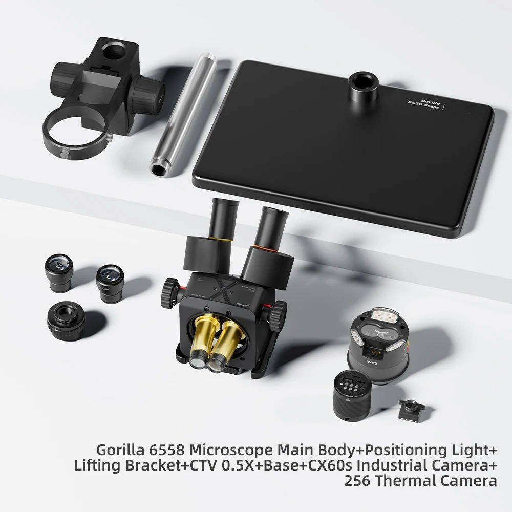 Electronics Repair Microscope - Microscopio Trinocular Qianli 6558 Gorilla, Zoom