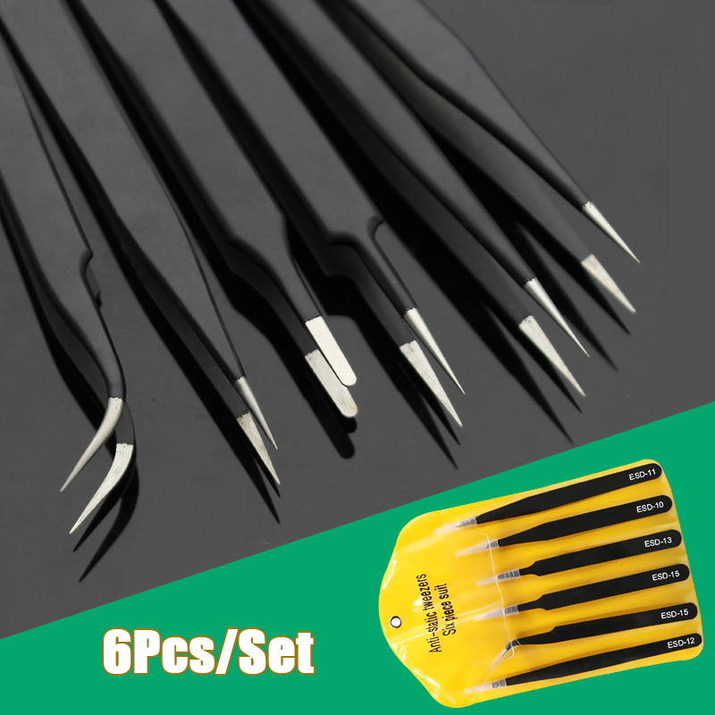 Electronics Repair Tool Kit - Juego de pinzas largas de precisión,