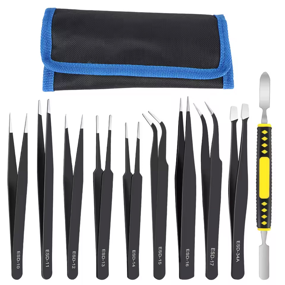 10 unids/set de pinzas rectas  - Electronics Repair Tool Kit reseña y precio