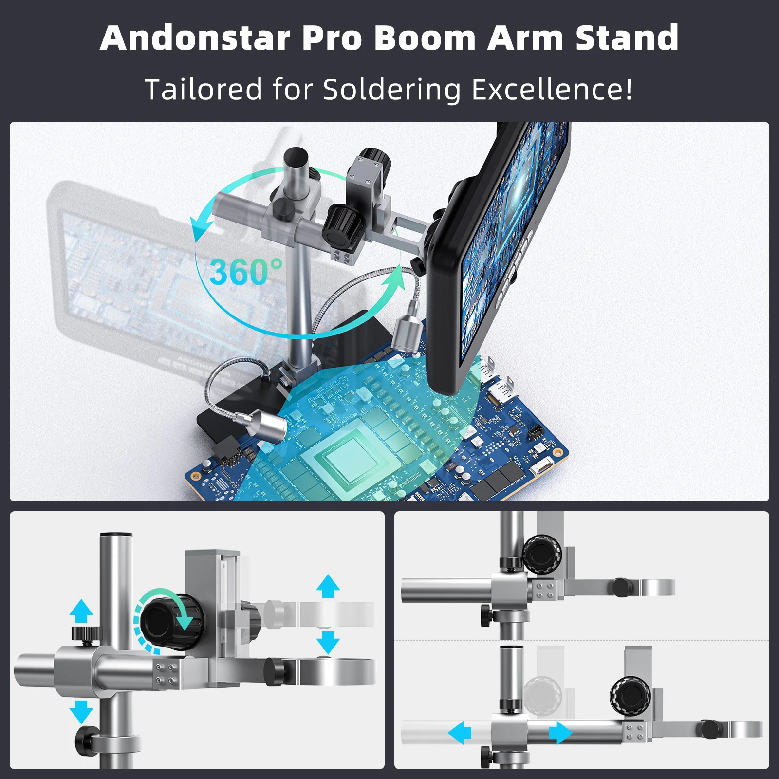Microscopio Digital Andonstar  - Electronics Repair Microscope reseña y precio