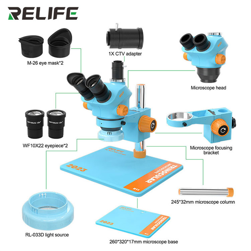 RELIFE RL-M5T-B11-microscopio  - Electronics Repair Microscope reseña y precio